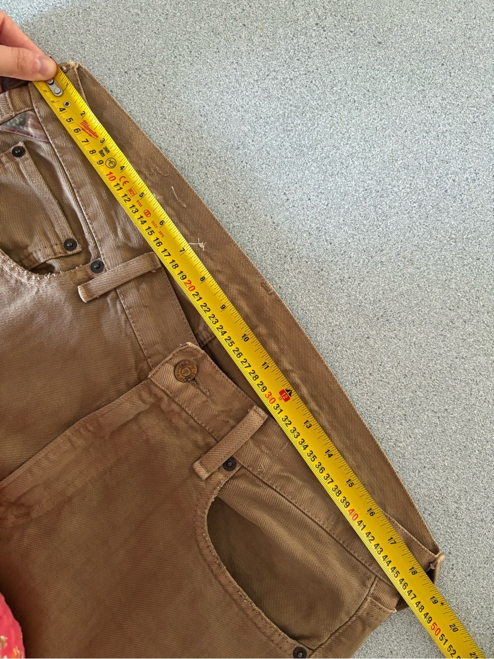 Retired Ralph Lauren Denim & Supply Slim Fit Tan Jeans Men 34x34 USA Flag - Picture 8 of 16